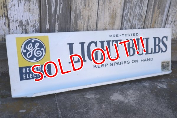 画像1: dp-250205-62 GENERAL ELECTRIC / LIGHT BULBS 1960's-1970's W-sided Metal Sign