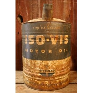 画像: dp-250205-31 STANDARD OIL 1950's-1960's ISO-VIS MOTOR OIL 5 U.S. GALLONS CAN