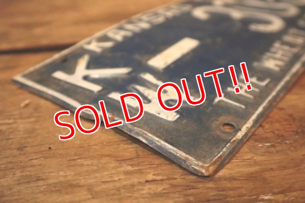 画像6: dp-250205-21 License Plate 1951 KANSAS "KW-308" Set