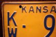 画像2: dp-250205-21 License Plate 1959 KANSAS "KW-989"