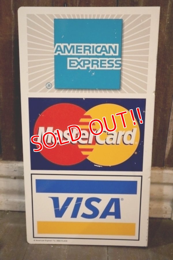 画像5: dp-250205-36 AMERICAN EXPRESS・Master Card・VISA 2000's W-sided Metal Sign