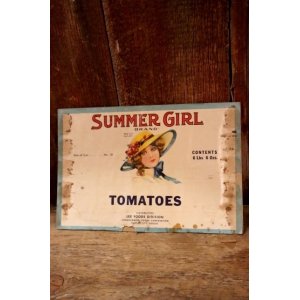 画像: dp-250205-77 THE H.D. LEE FOODS DIVISON SUMMER GIRL TOMATOES LABEL