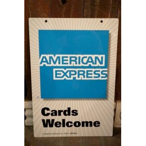 画像: dp-250205-36 AMERICAN EXPRESS 2000's W-sided Metal Sign