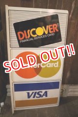 画像: dp-250205-36 DISCOVER・Master Card・VISA 1990's W-sided Metal Sign