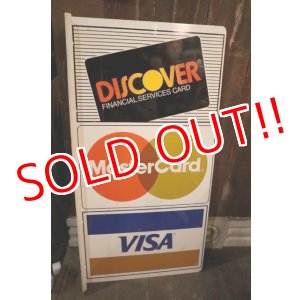 画像: dp-250205-36 DISCOVER・Master Card・VISA 1990's W-sided Metal Sign