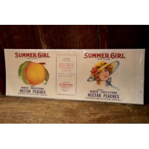 画像: dp-250205-77 THE H.D. LEE FOODS DIVISON SUMMER GIRL NECTAR PEACHES LABEL
