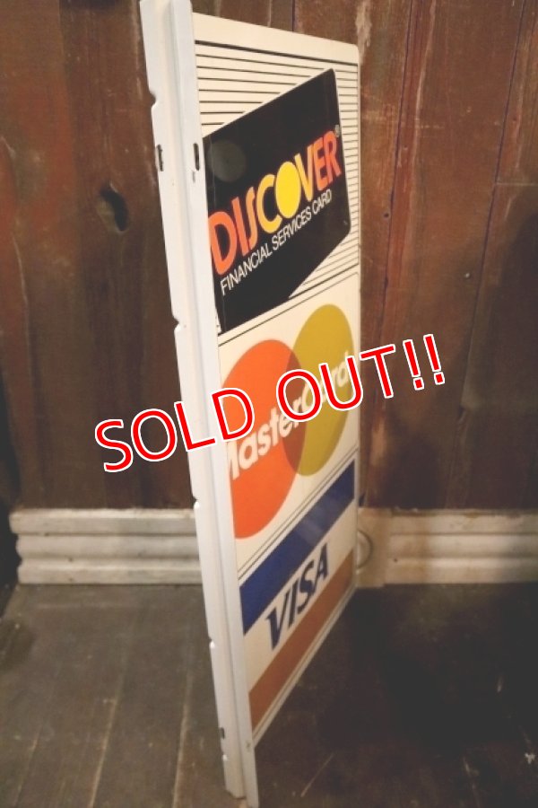 画像7: dp-250205-36 DISCOVER・Master Card・VISA 1990's W-sided Metal Sign