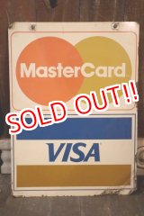 画像: dp-250205-36 VISA Master Card 1980's W-sided Metal Sign