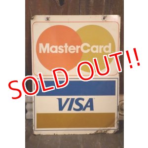 画像: dp-250205-36 VISA Master Card 1980's W-sided Metal Sign