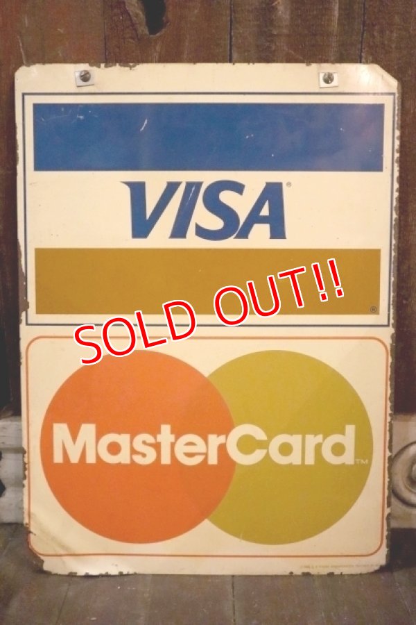 画像6: dp-250205-36 VISA Master Card 1980's W-sided Metal Sign