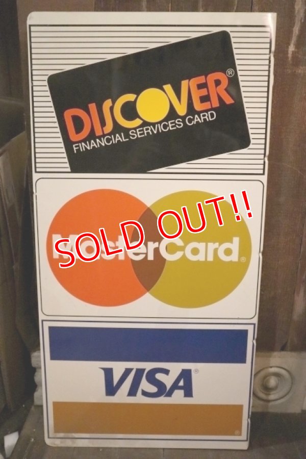 画像5: dp-250205-36 DISCOVER・Master Card・VISA 1990's W-sided Metal Sign