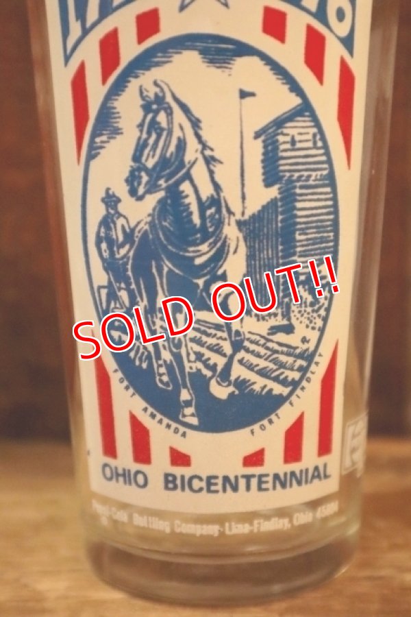画像2: dp-250205-23 PEPSI 1970's OHIO BICENTENNIAL 1776-1976 GLASS