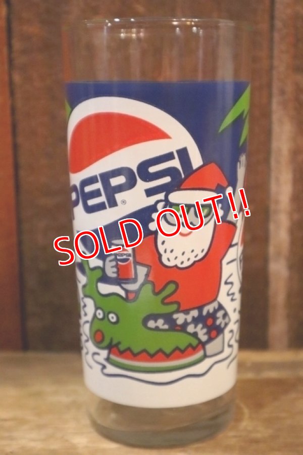 画像1: dp-250205-47 PEPSI 1990's HOLIDAY GLASS