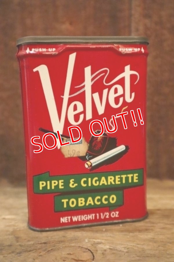 画像1: dp-250320-10 Velvet / 1960's Pipe & Cigarette Tobacco Can