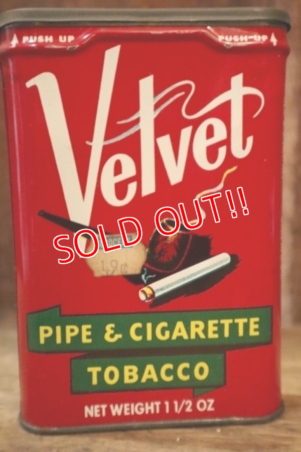 画像2: dp-250320-10 Velvet / 1960's Pipe & Cigarette Tobacco Can