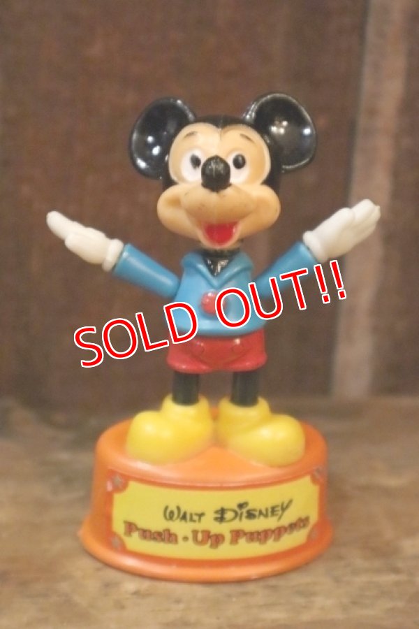 画像1: ct-250320-35 Mickey Mouse / GABRIEL 1970's Push Puppet