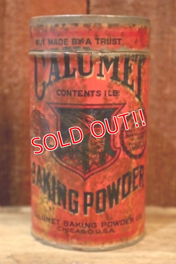 画像1: dp-250319-26 CALUMET / 1920's-1930's BAKING POWDER CAN