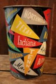 画像3: dp-250319-05 HARVELL 1950's-1960's College Pennant Trash Can