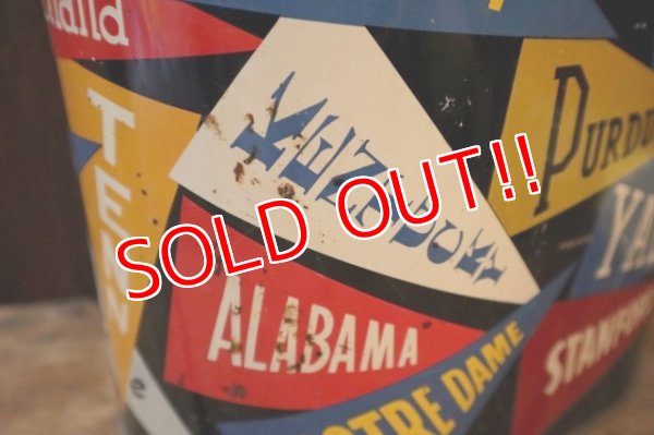 画像6: dp-250319-05 HARVELL 1950's-1960's College Pennant Trash Can