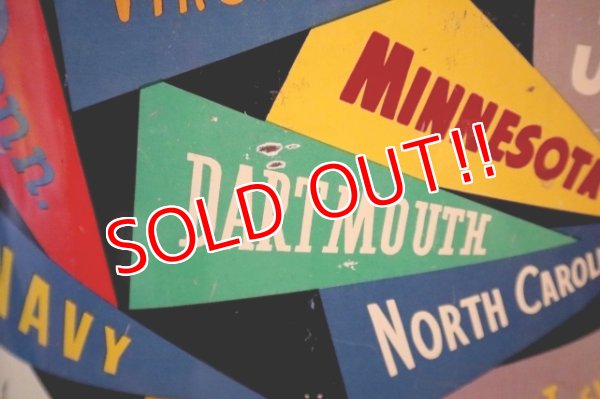 画像5: dp-250319-05 HARVELL 1950's-1960's College Pennant Trash Can