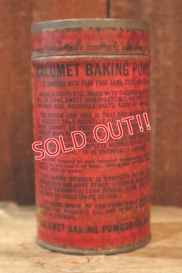 画像4: dp-250319-26 CALUMET / 1920's-1930's BAKING POWDER CAN