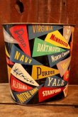 画像1: dp-250319-05 HARVELL 1950's-1960's College Pennant Trash Can