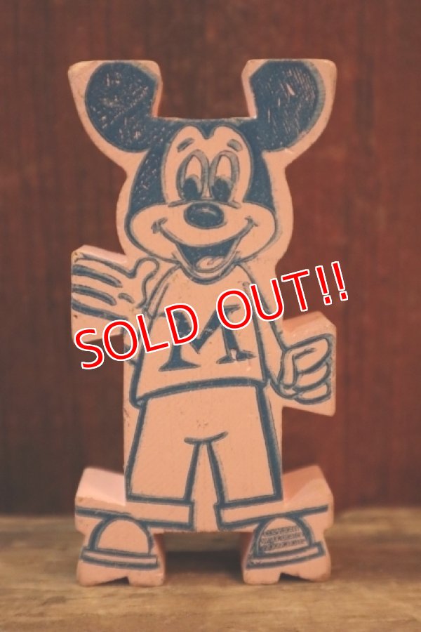 画像1: ct-250319-01 Mickey Mouse 1960's Stormbecker "ACROBATS" Wooden Figure (K)