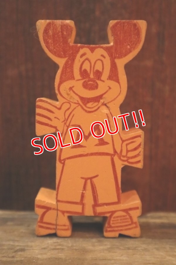 画像1: ct-250319-01 Mickey Mouse 1960's Stormbecker "ACROBATS" Wooden Figure (F)