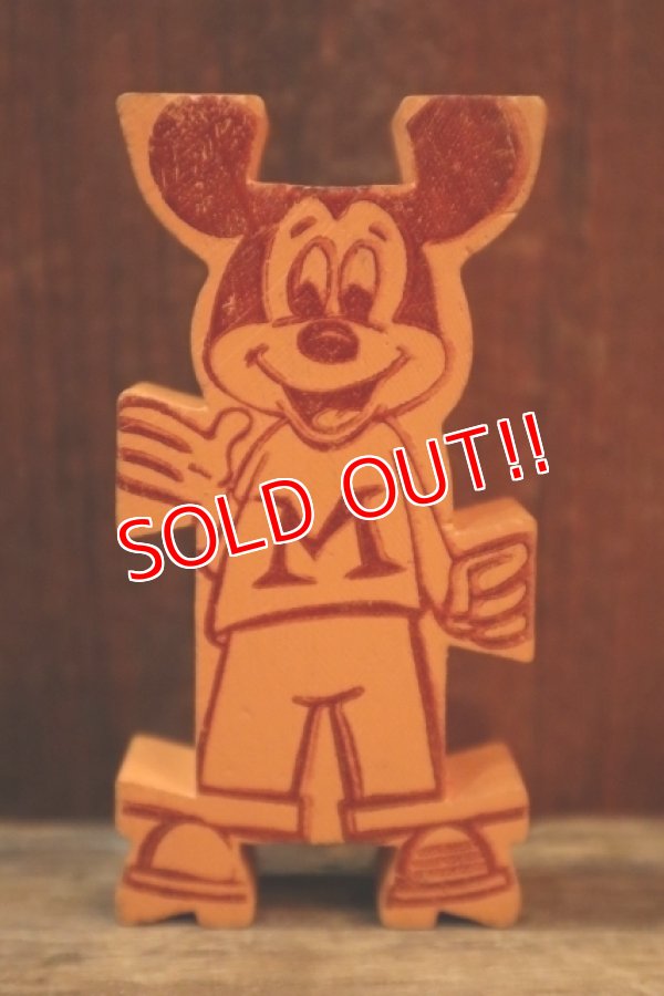 画像1: ct-250319-01 Mickey Mouse 1960's Stormbecker "ACROBATS" Wooden Figure (G)