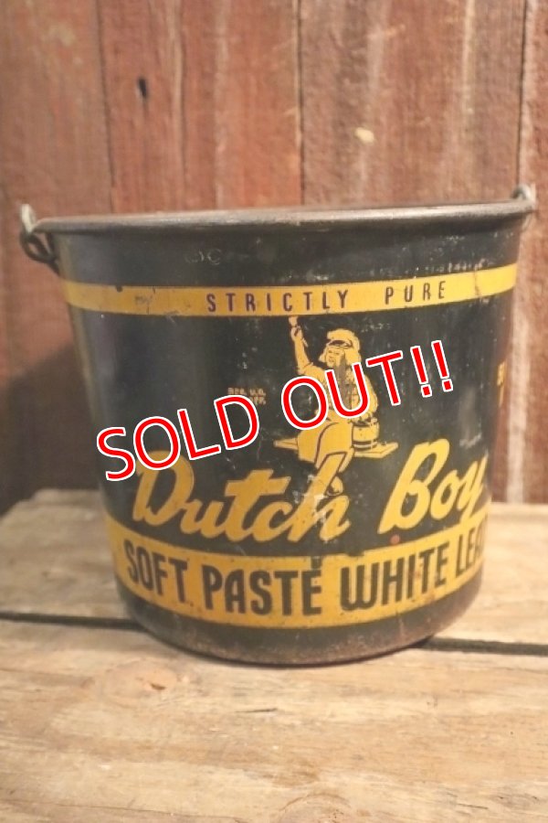 画像1: dp-250404-06 NATIONAL LEAD COMPANY / DUTCH BOY 1950's-1960's SOFT PASTE WHITE LEAD 50 LBS. NET BUCKET