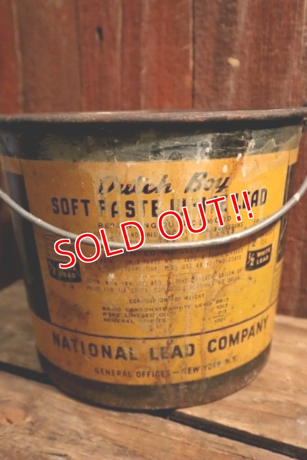 画像5: dp-250404-06 NATIONAL LEAD COMPANY / DUTCH BOY 1950's-1960's SOFT PASTE WHITE LEAD 50 LBS. NET BUCKET