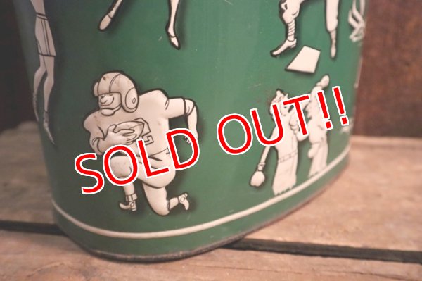 画像4: dp-250404-09 WEIBRO CORP 1970's Sports Themed Metal Trash Can 
