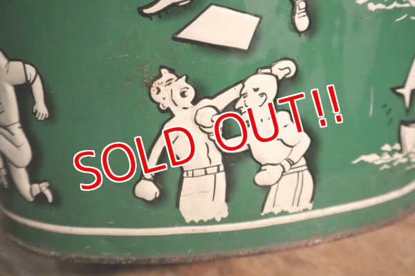 画像6: dp-250404-09 WEIBRO CORP 1970's Sports Themed Metal Trash Can 