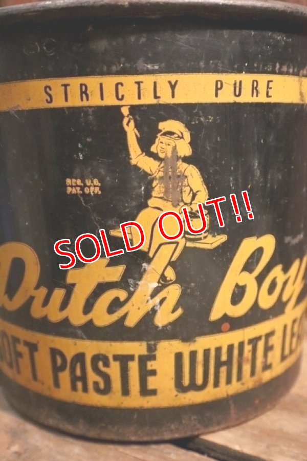 画像2: dp-250404-06 NATIONAL LEAD COMPANY / DUTCH BOY 1950's-1960's SOFT PASTE WHITE LEAD 50 LBS. NET BUCKET