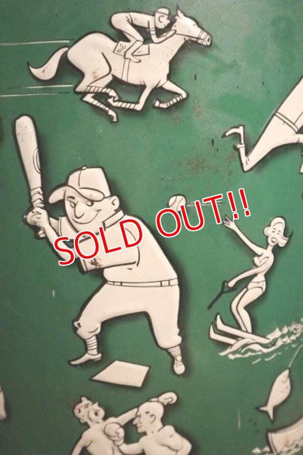 画像2: dp-250404-09 WEIBRO CORP 1970's Sports Themed Metal Trash Can 