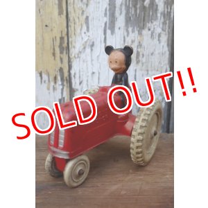 画像: ct-250404-09 Mickey Mouse / SUN RUBBER 1940's Mickey's Tractor