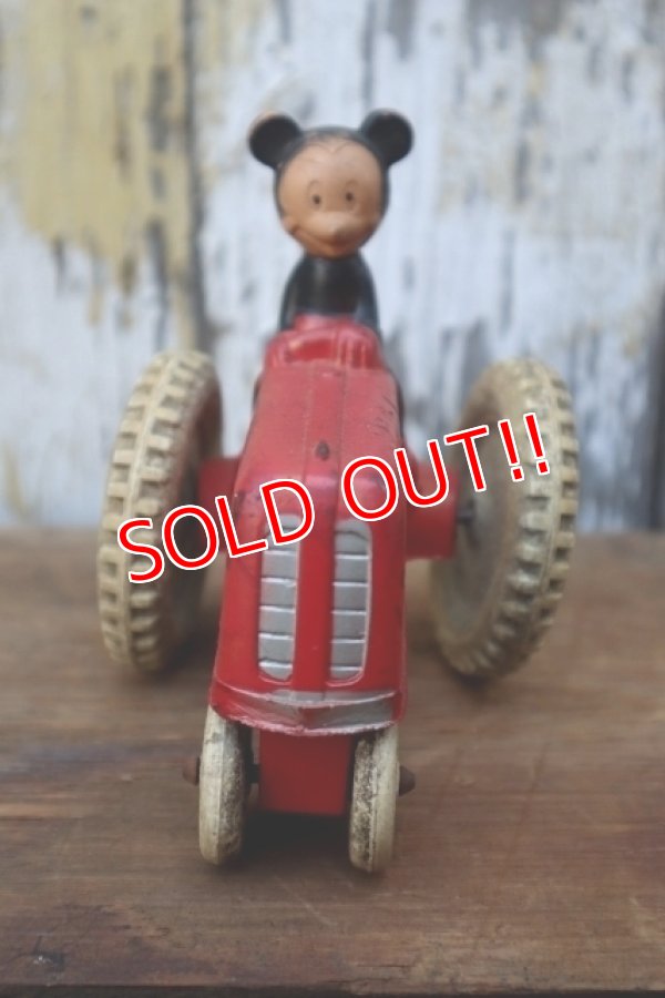 画像4: ct-250404-09 Mickey Mouse / SUN RUBBER 1940's Mickey's Tractor