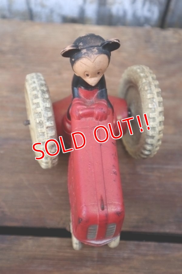 画像6: ct-250404-09 Mickey Mouse / SUN RUBBER 1940's Mickey's Tractor