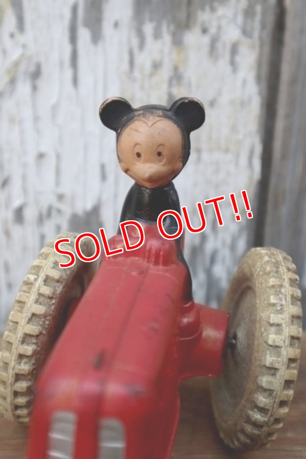 画像2: ct-250404-09 Mickey Mouse / SUN RUBBER 1940's Mickey's Tractor