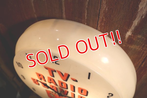 画像5: dp-250404-08 GENERAL ELECTRIC 1950's TV - RADIO SERVIVE Lighted Sign Clock