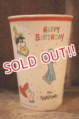 画像: ct-250404-22 The Flintstones 1960's "HAPPY BIRTHDAY" Wax Cup