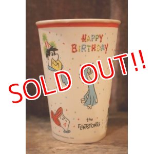 画像: ct-250404-22 The Flintstones 1960's "HAPPY BIRTHDAY" Wax Cup