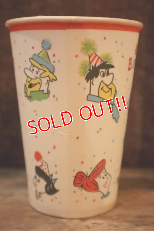 画像5: ct-250404-22 The Flintstones 1960's "HAPPY BIRTHDAY" Wax Cup
