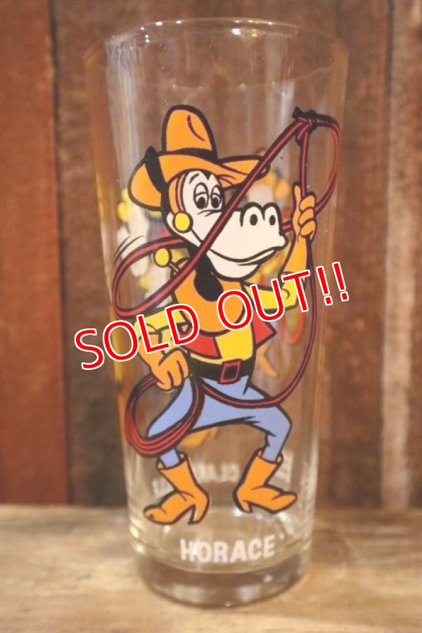 画像1: gs-250404-04 Horace & Clarabelle / PEPSI 1978 Collector Series Glass