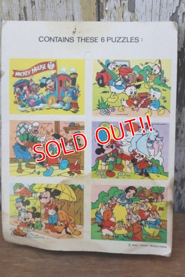画像8: ct-250404-38 Walt Dinsey's MICKEY MOUSE / Straco 1970's 6 IN 1 PUZZLE BLOCKS