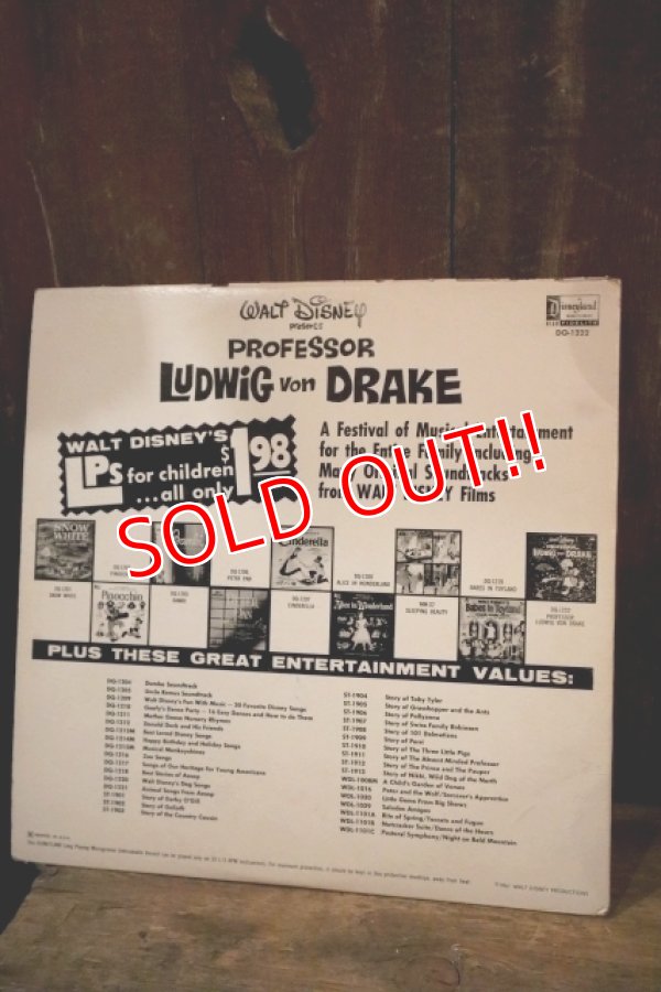 画像4: ct-250405-05 WALT DISNEY'S LUDWIG VON DRAKE 1961 LP Record