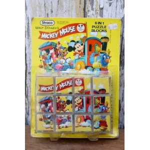 画像: ct-250404-38 Walt Dinsey's MICKEY MOUSE / Straco 1970's 6 IN 1 PUZZLE BLOCKS