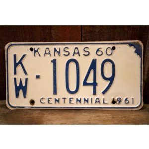 画像: dp-dp-250205-21 License Plate 1960 KANSAS "KW-1049"