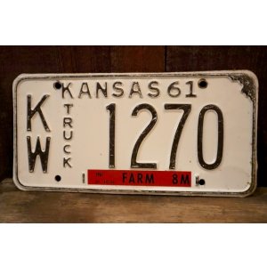 画像: dp-dp-250205-21 License Plate 1961 KANSAS "KW-1270"