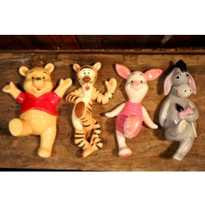 画像: ct-250319-34 Winnie the Pooh, Tigger, Piglet and Eeyore 1990's Ceramic Wall Hook